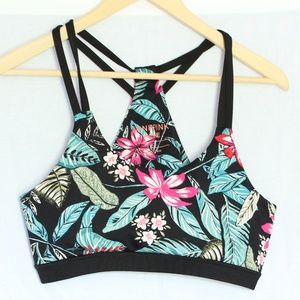 Mink Pink Move Floral Sports Bra Size L